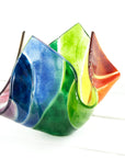 Artisan Rainbow Waves Large Vase