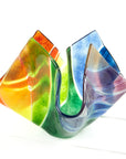 Artisan Rainbow Waves Large Vase