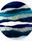 Blue Waves Circular Wall Piece