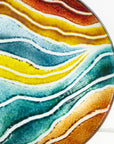 Artisan Teal Waves Large Dish