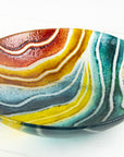 Artisan Teal Waves Large Dish