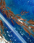 Artisan Swimming Fish Intricate Triptych - Atlantic Blue