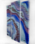 Artisan Amethyst Waves 90cm Staggered Triptych