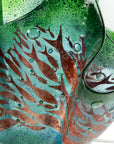 Artisan Jade Ocean Fish Extra Large Vase