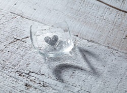 Photo of Silver heart & Clear 6cm Earring Dish