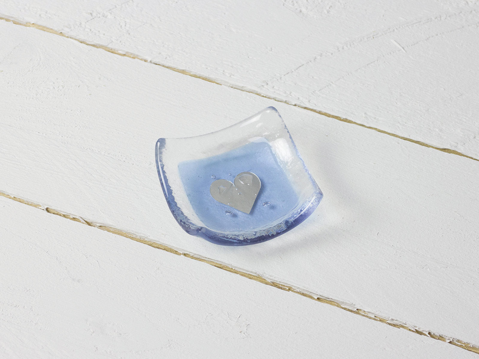 Silver Heart &amp; Lilac Earring Dish