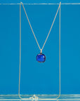 Blue Small Gem Pendant Necklace