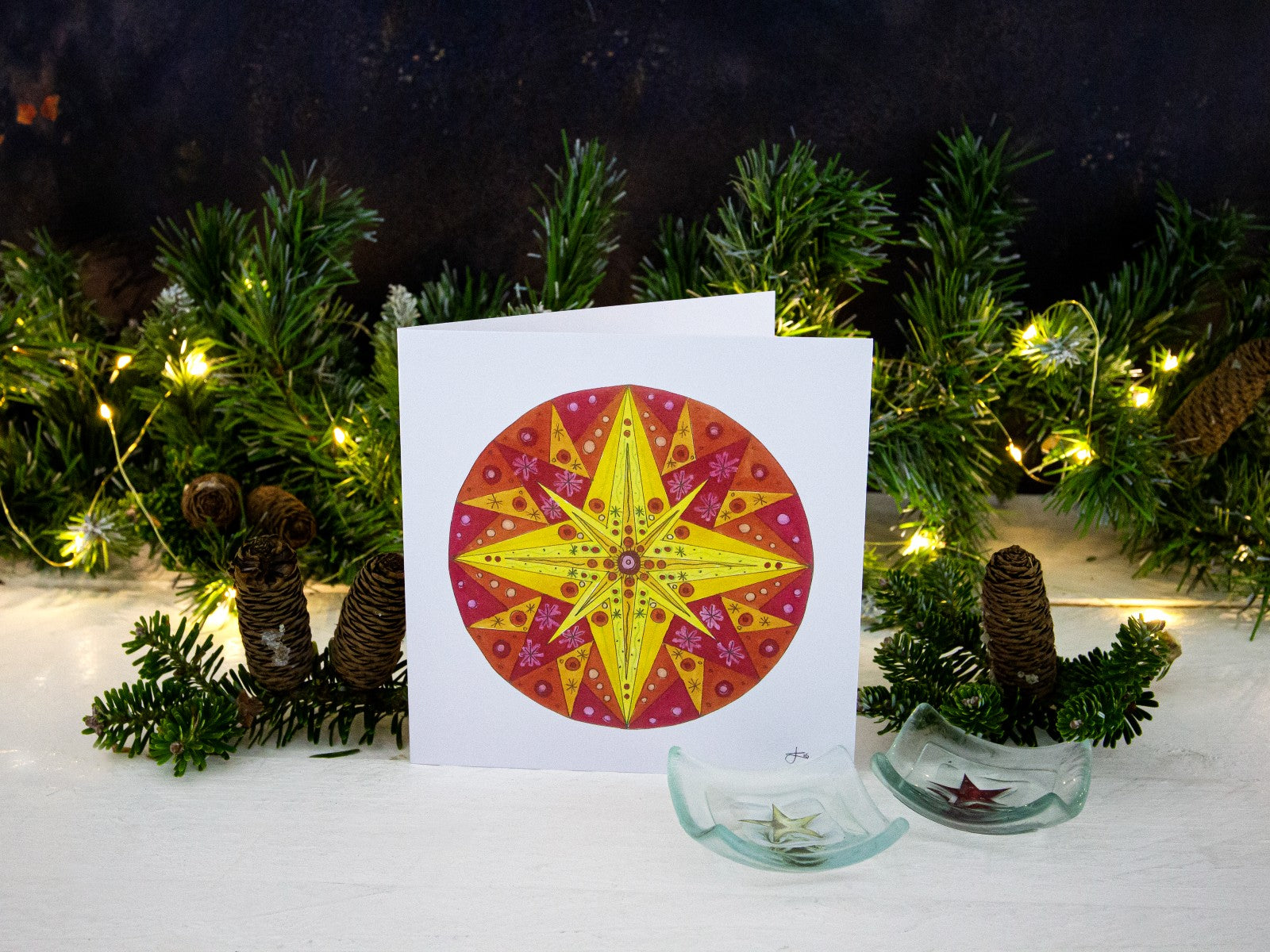 Greeting Card Pack of 5 - Christmas Star