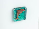 Greeting Card - Glass Dolphin Green