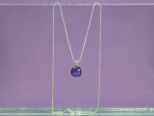 Purple Sunset Dichroic Glass Pendant