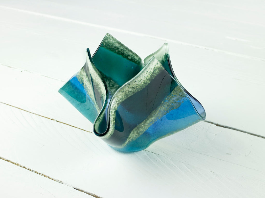 Shoreline Medium Vase – Jo Downs Handmade Glass