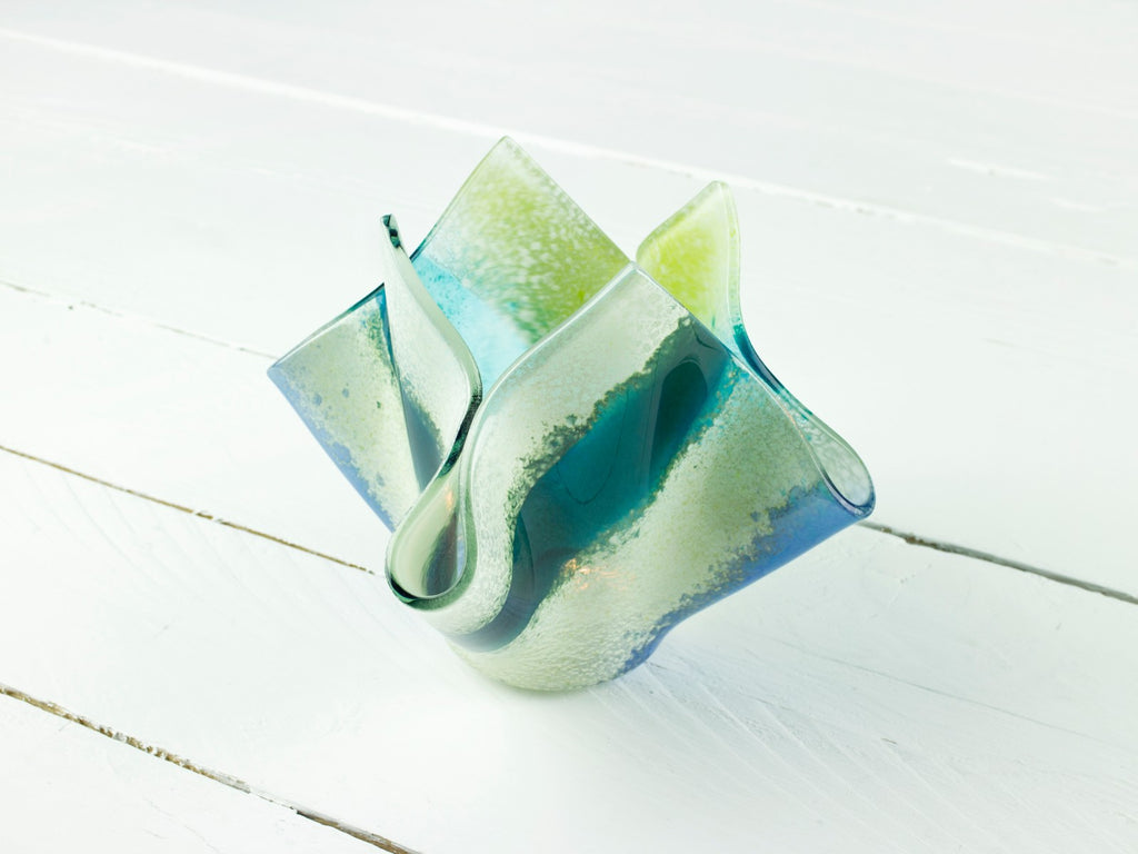 Shoreline Medium Vase – Jo Downs Handmade Glass