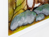 Artisan Countryside Stoat Large Oblong Art Frame